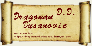 Dragoman Dušanović vizit kartica